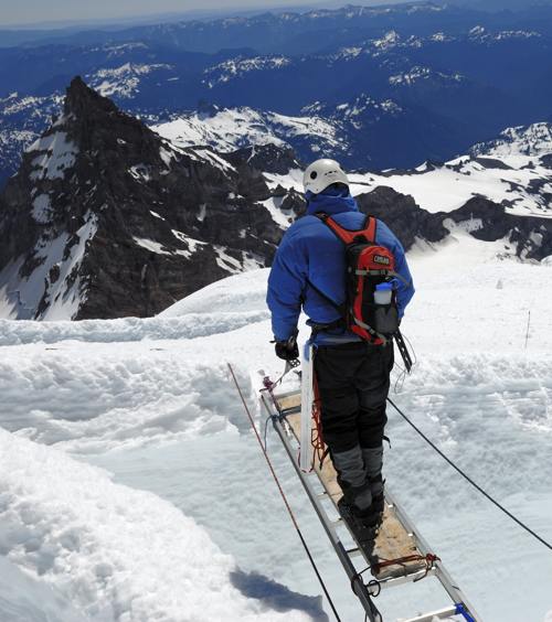 Crevasse Crossing Mt Rainier