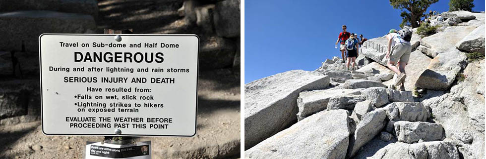 Half Dome Hazards Sign