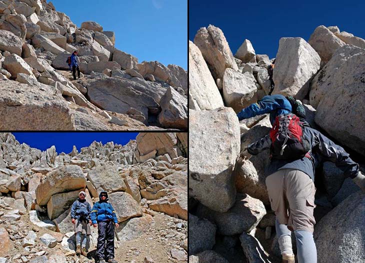 Class 2 Final Scramble on Mt Langley