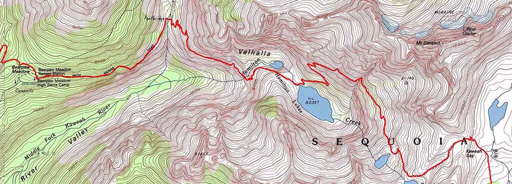 Giant Forest Trail Map