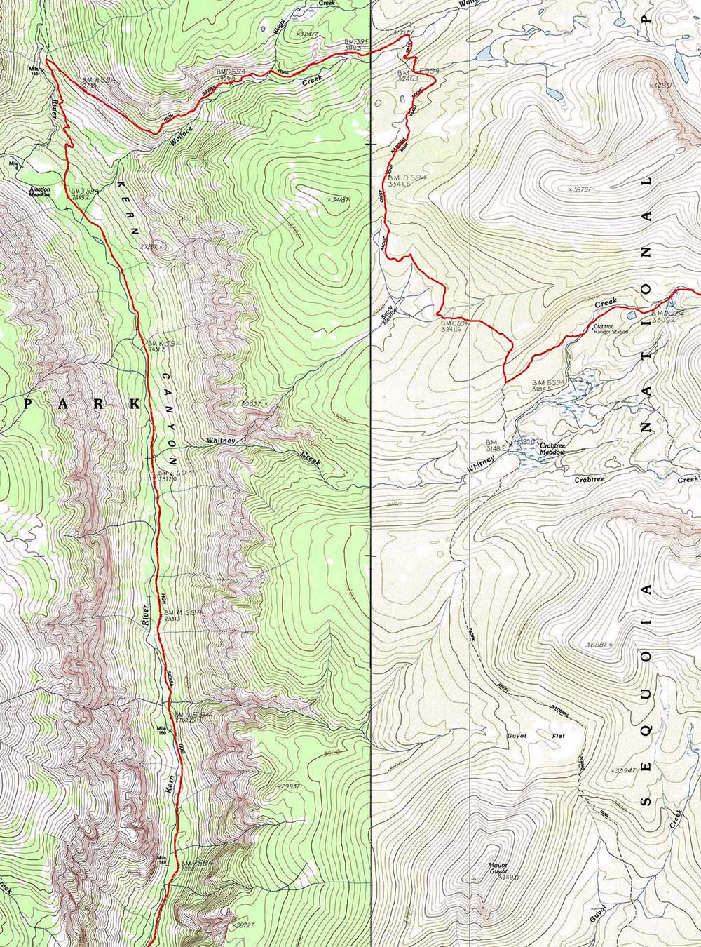 Giant Forest Trail Map