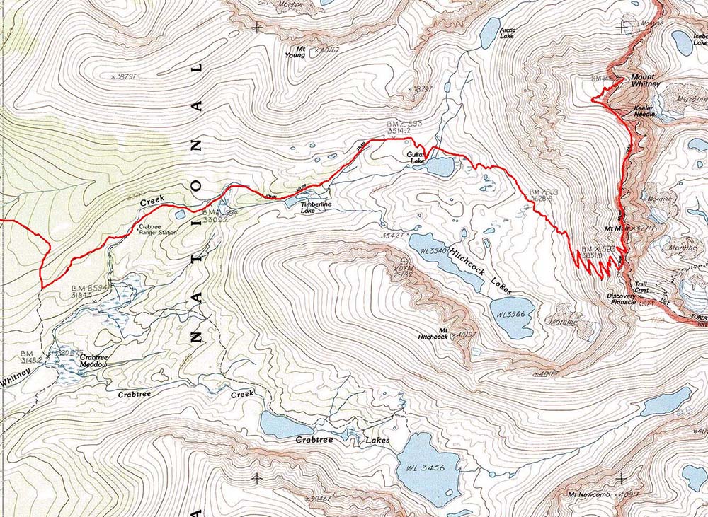 Giant Forest Trail Map