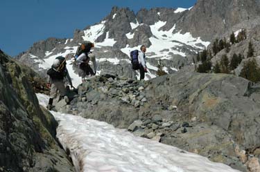 Snowed in section Shadow Lake Trail