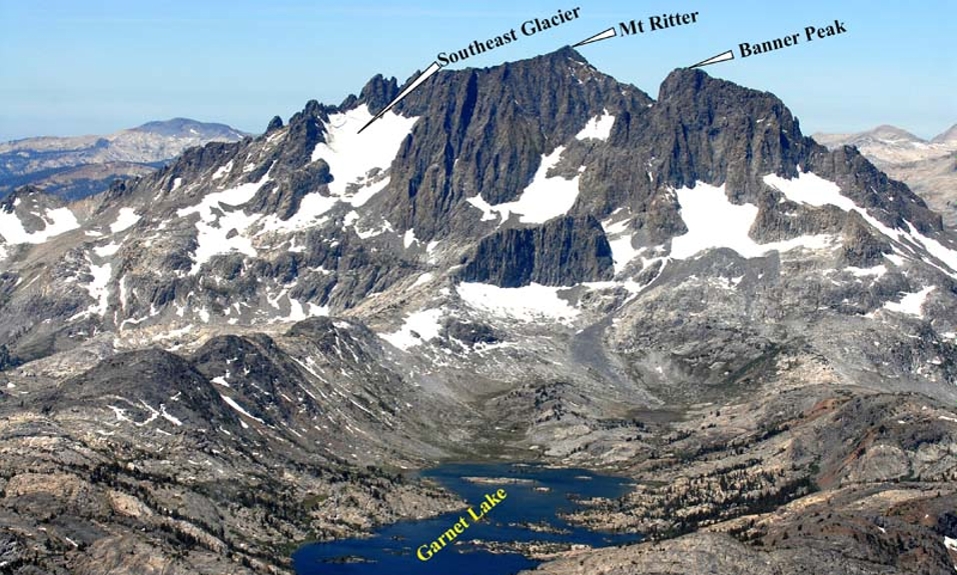 Aerial View of Ansel Adams Wilderness