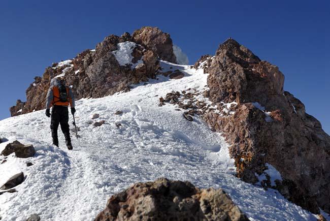 Just below the Mt Shasta Summit