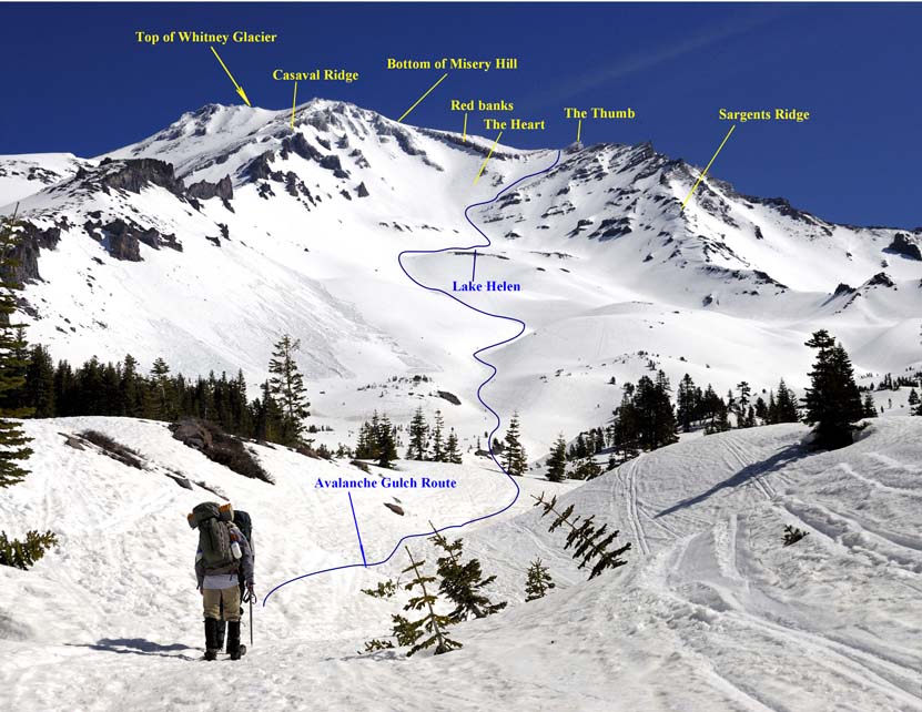 Mt Shasta Avalanche Gulch Route