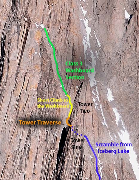 Lower East Face Route Lower East Face Route
