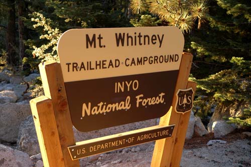 Whitney Portal Sign