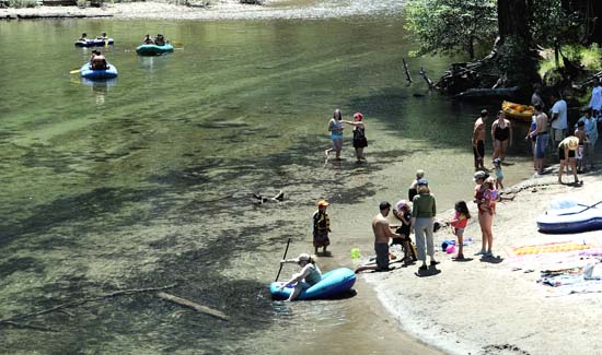 Beach along the Merced River
